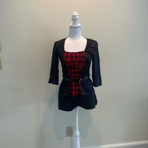 Kelle Black & Red 2 Piece Dance Costume